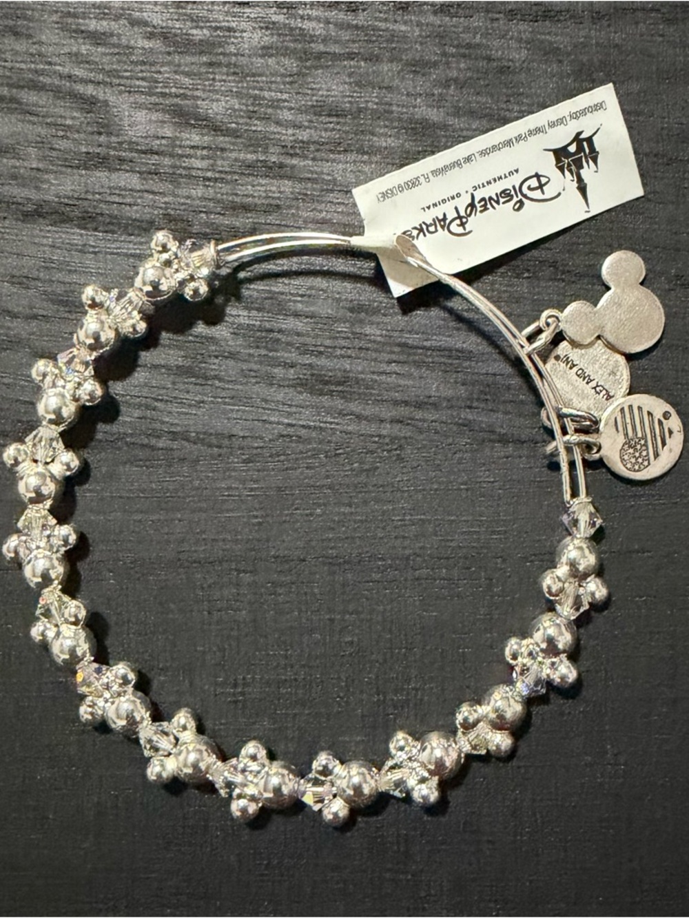 Alex and Ani Silver Mickey Charm Bangle Bracelet